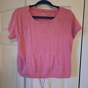 Pink Short Sleeve Sweatshirt